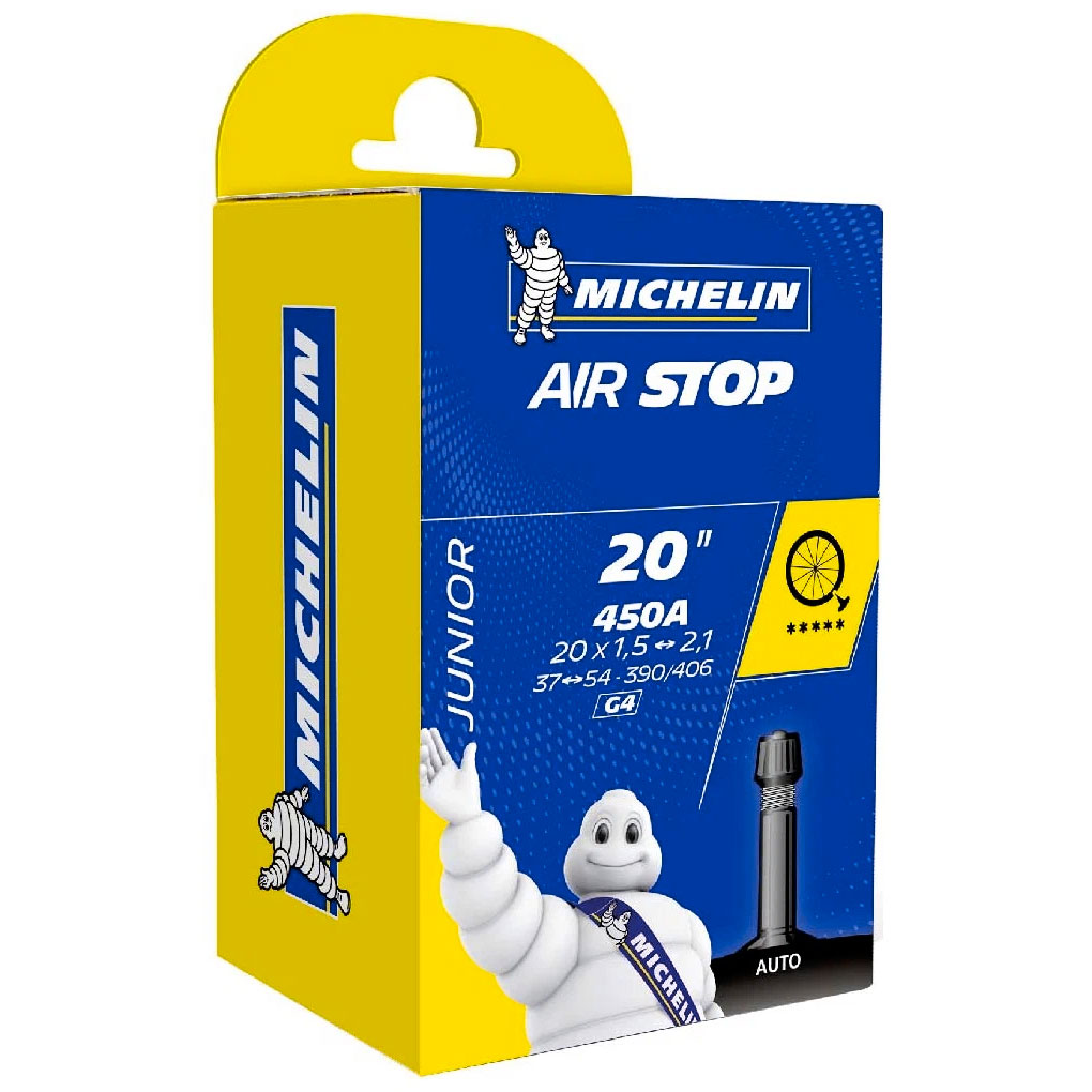 Камера Michelin Airstop G4 37/47х406 20х1,5-2,1 ST авто вентиль 34мм  бутиловая